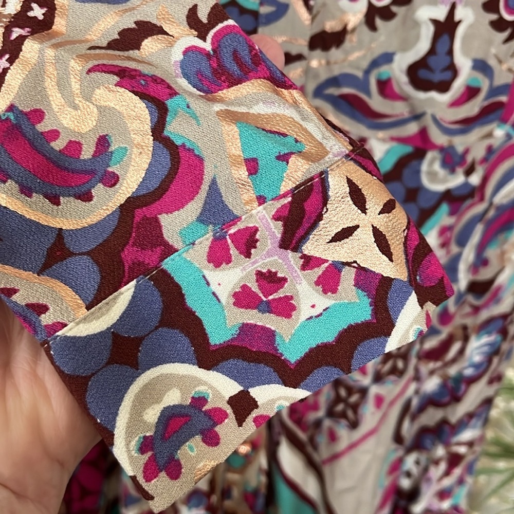 SOFT SURROUNDINGS XSP Beautiful jewel tone,shimmery copper colors throughout.EUC - Picture 4 of 9